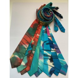 cravate soie peinte à la main